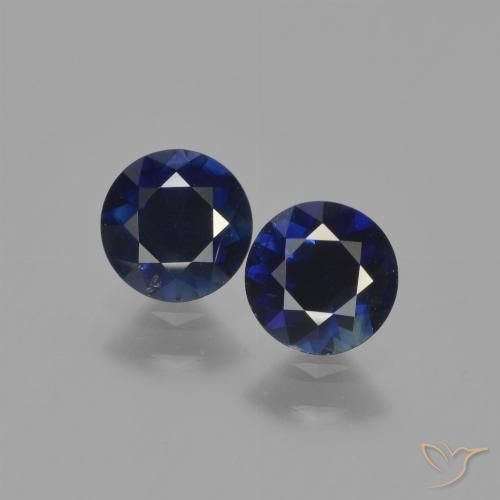 1.20ctw Natural Azul-marinho Safira, Redondo, VS