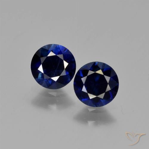 1.22ctw Natural Azul-marinho Safira, Redondo, VS