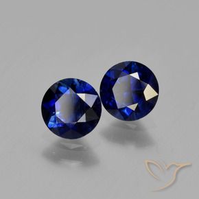 Pedras preciosas de Safira Azul-marinho natural de 1.22 ct, Redondo, VS