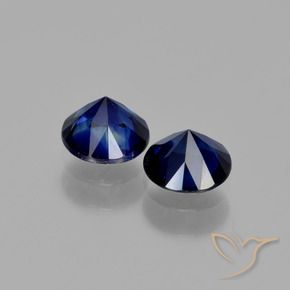 Pedras preciosas de Safira Azul-marinho natural de 1.22 ct, Redondo, VS