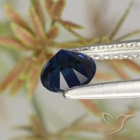 Safira Azul-marinho Natural 0.62ct, Redondo, VVS