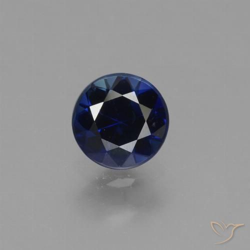0.69ct Natural Azul-marinho Safira, Redondo, VS