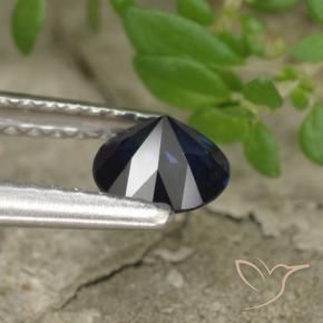 Safira Azul escuro Natural 0.56ct, Redondo, VS