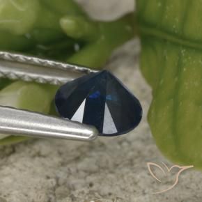 Safira Azul profundo Natural 0.61ct, Redondo, VS