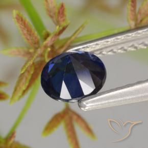 Safira Azul escuro Natural 0.66ct, Redondo, VS