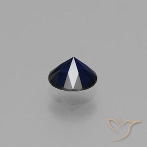 Safira Azul escuro Natural 0.73ct, Redondo, VVS-VS