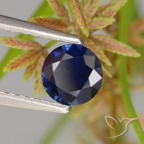 Safira Crepúsculo Azul Natural 0.58ct, Redondo, VVS