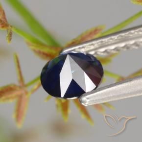 Safira Crepúsculo Azul Natural 0.58ct, Redondo, VVS