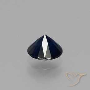 Safira Azul escuro Natural 0.79ct, Redondo, VVS