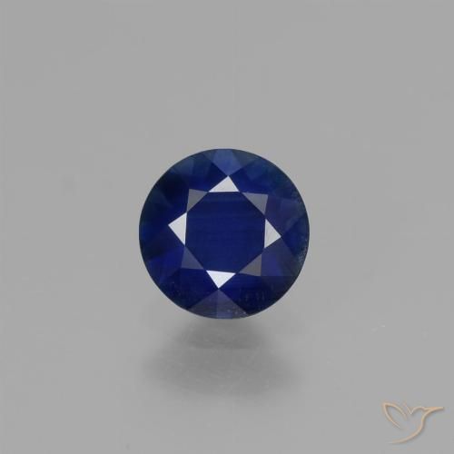 0.68ct Natural Crepúsculo Azul Safira, Redondo, VVS