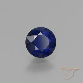 Safira Crepúsculo Azul Natural 0.68ct, Redondo, VVS