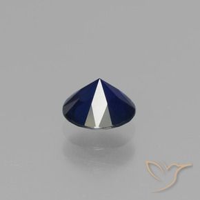 Safira Azul-marinho Natural 0.62ct, Redondo, VVS