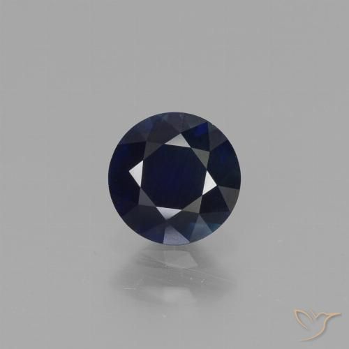 0.66ct Natural Crepúsculo Azul Safira, Redondo, VS
