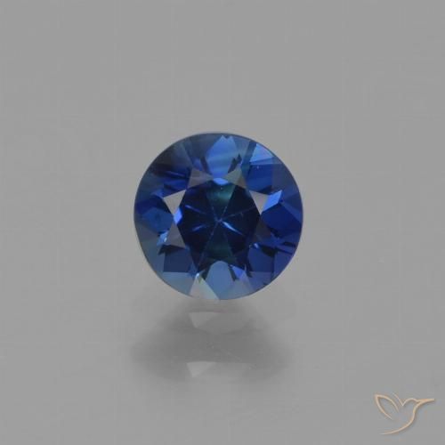 0.56ct Natural Azul-marinho Safira, Redondo, VS