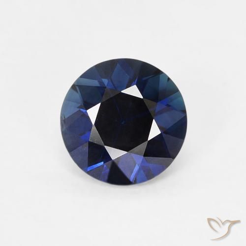 0.63ct Natural Crepúsculo Azul Safira, Redondo, VS