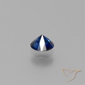 Safira Azul profundo Natural 0.52ct, Redondo, VS