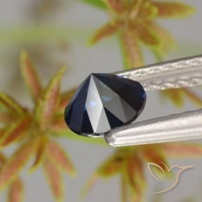 Safira Azul profundo Natural 0.59ct, Redondo, VVS