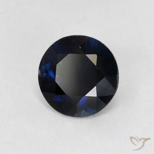 Safira Crepúsculo Azul Natural 0.57ct, Redondo, VVS-VS