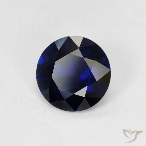 Safira Crepúsculo Azul Natural 0.75ct, Redondo, VVS-VS