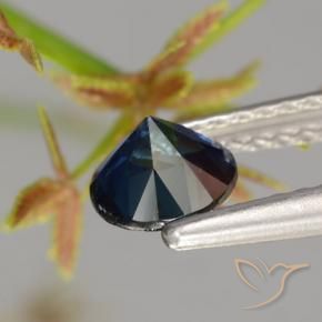 Safira Azul-marinho Natural 0.66ct, Redondo, VVS