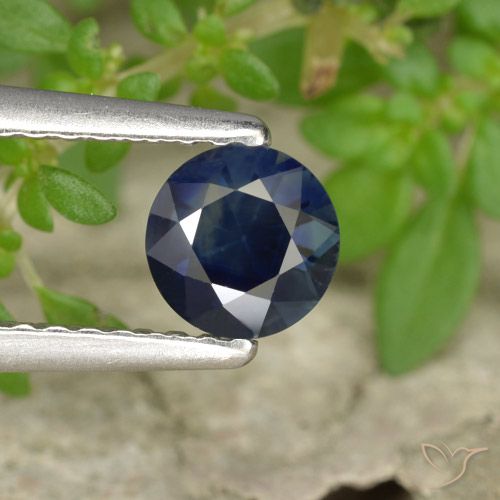 0.55ct Natural azul real Safira, Redondo, VS