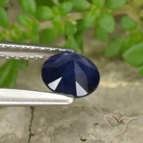 Safira Azul profundo Natural 0.55ct, Redondo, VS