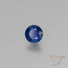 Safira Azul-marinho Natural 0.52ct, Redondo, VS