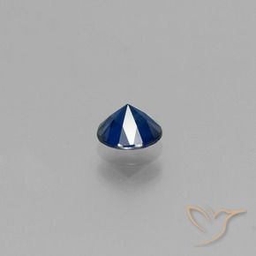 Safira Azul-marinho Natural 0.52ct, Redondo, VS