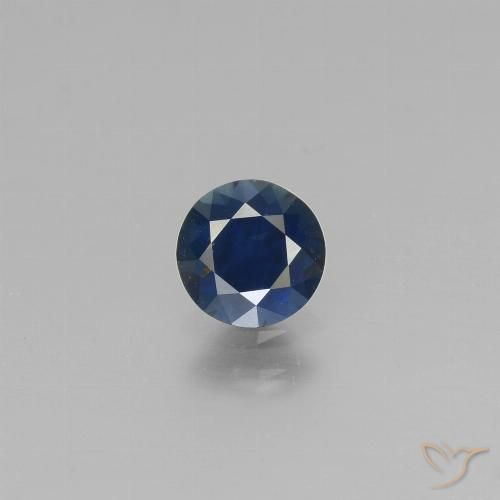 0.69ct Natural azul real Safira, Redondo, VS