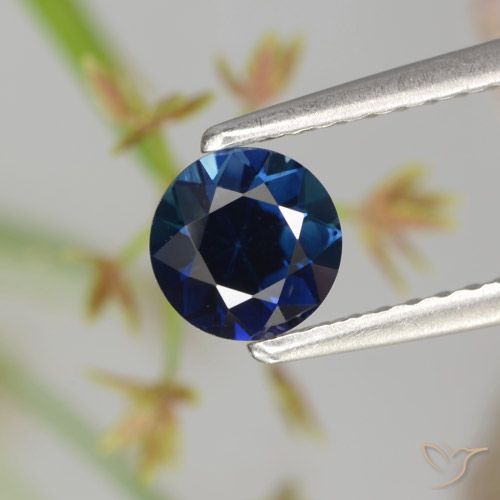 0.62ct Natural Azul-marinho Safira, Redondo, VVS-VS