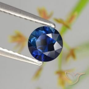 Safira Azul-marinho Natural 0.62ct, Redondo, VVS-VS