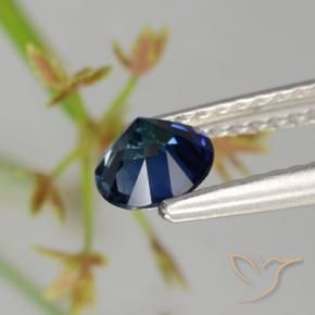 Safira Azul-marinho Natural 0.62ct, Redondo, VVS-VS