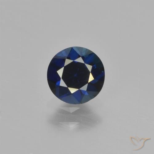 0.78ct Natural Crepúsculo Azul Safira, Redondo, VVS-VS