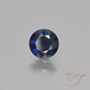 Safira Crepúsculo Azul Natural 0.55ct, Redondo, VVS-VS