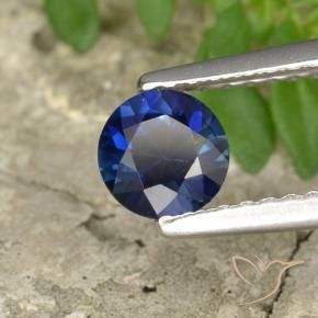 Safira Crepúsculo Azul Natural 0.58ct, Redondo, VVS-VS