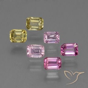 Pedras preciosas de Safira Multicolorido natural de 1.93 ct, Corte Octógono / Esmeralda, VS