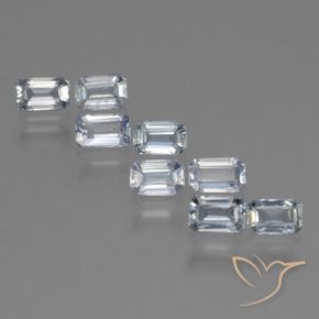 Pedras preciosas de Safira Azul claro natural de 2.81 ct, Corte Octógono / Esmeralda, VS