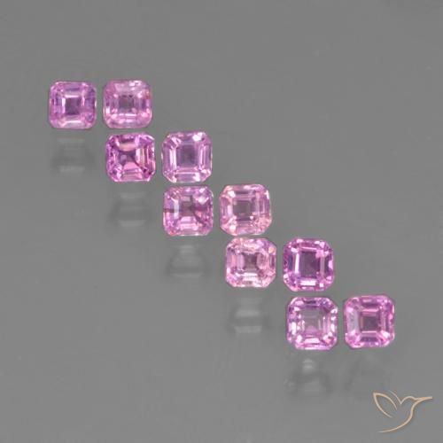 1.25ctw Natural Roxo Rosa Safira, Corte Esmeralda, VS