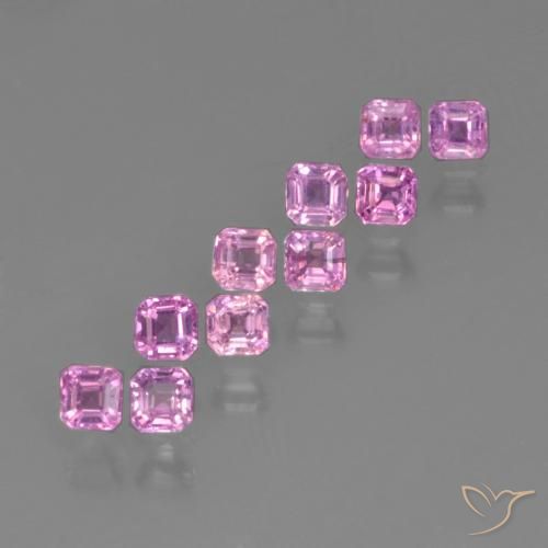 Pedras preciosas de Safira Roxo Rosa natural de 1.25 ct, Corte Octógono / Esmeralda, VS