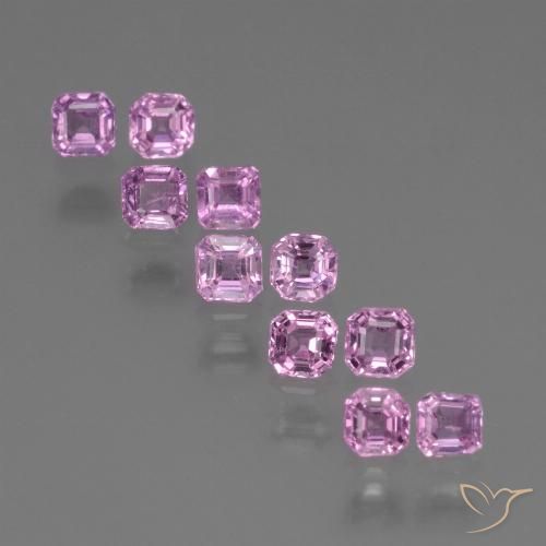 1.56ctw Natural Roxo Real Claro Rosa Safira, Corte Esmeralda, VS