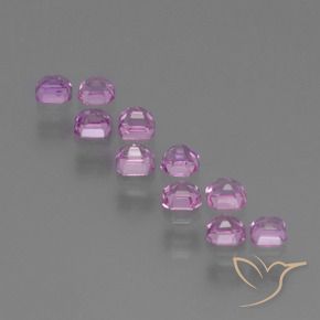 Pedras preciosas de Safira Roxo Real Claro Rosa natural de 1.56 ct, Corte Octógono / Esmeralda, VS