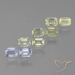 Pedras preciosas de Safira Multicolorido natural de 2.23 ct, Corte Esmeralda, VS