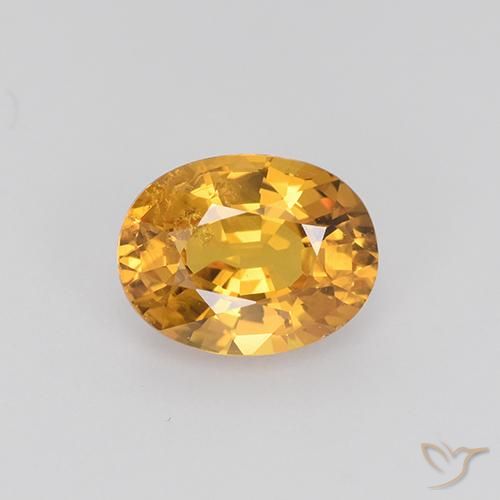 1.53ct Natural Laranja escuro-dourado Safira, oval, VS