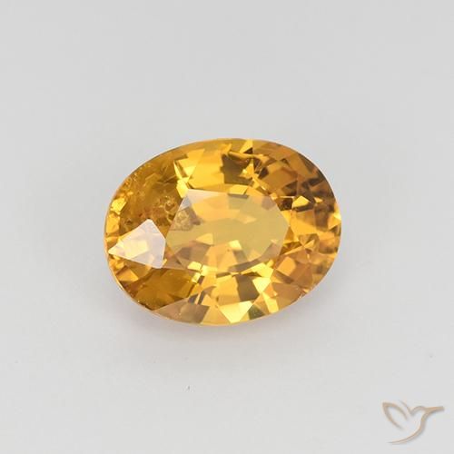 Safira Laranja escuro-dourado Natural 1.53ct, oval, VS