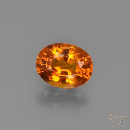 1.69ct Natural Laranja médio-escuro Safira, oval, VS-SI