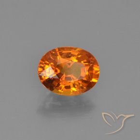 Safira Laranja médio-escuro Natural 1.69ct, oval, VS-SI