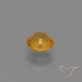 Safira Laranja escuro-dourado Natural 0.59ct, Redondo, VVS