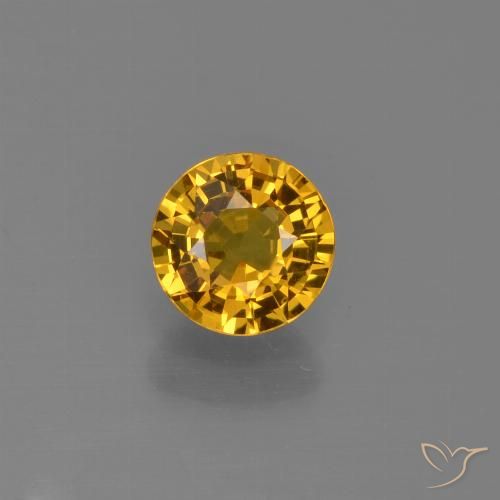 0.76ct Natural damasco laranja Safira, Redondo, VVS