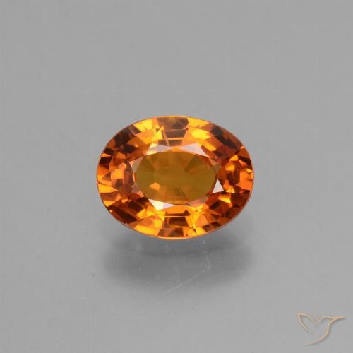 1.61ct Natural Laranja Profundo Safira, oval, VS