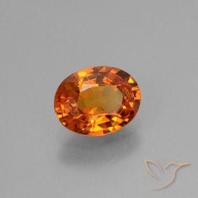 Safira Laranja Profundo Natural 1.61ct, oval, VS